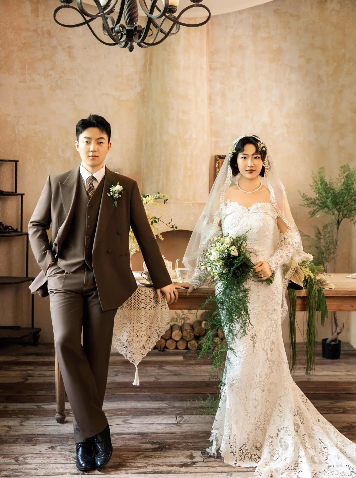 王新宇与刘子淇的婚纱合照